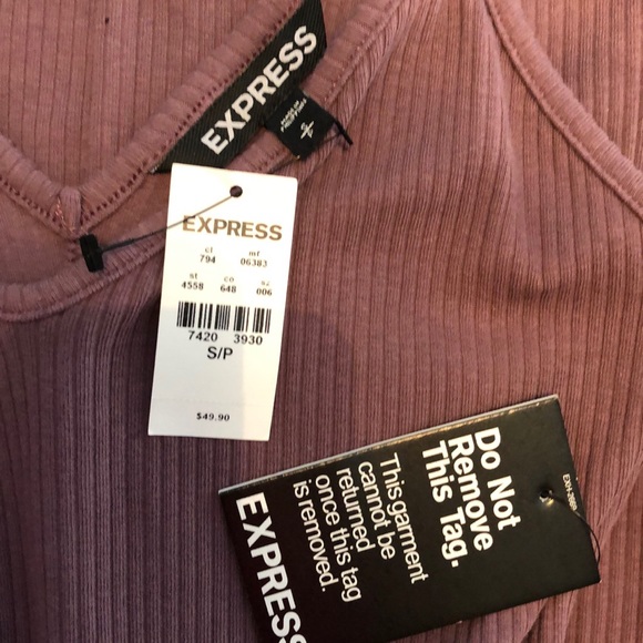 Express Knit Ribbed Dress - Picture 2 of 3